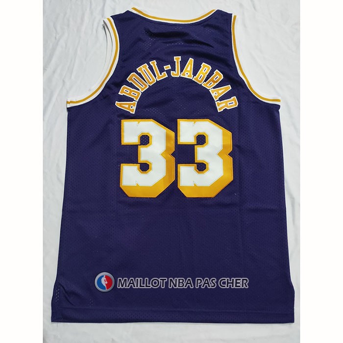 Maillot Los Angeles Lakers Kareem Abdul-jabbar NO 33 Mitchell & Ness 1983-84 Volet